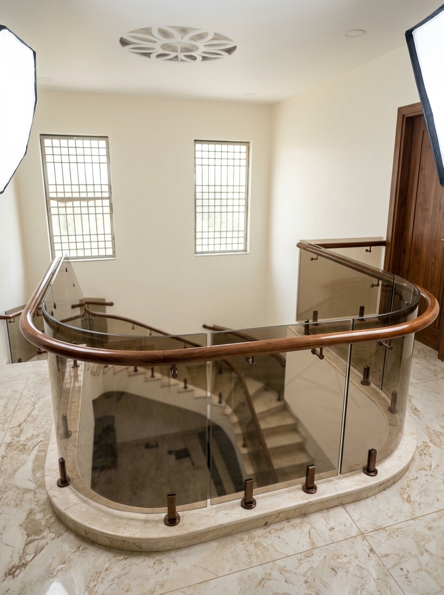Bend Glass Railing