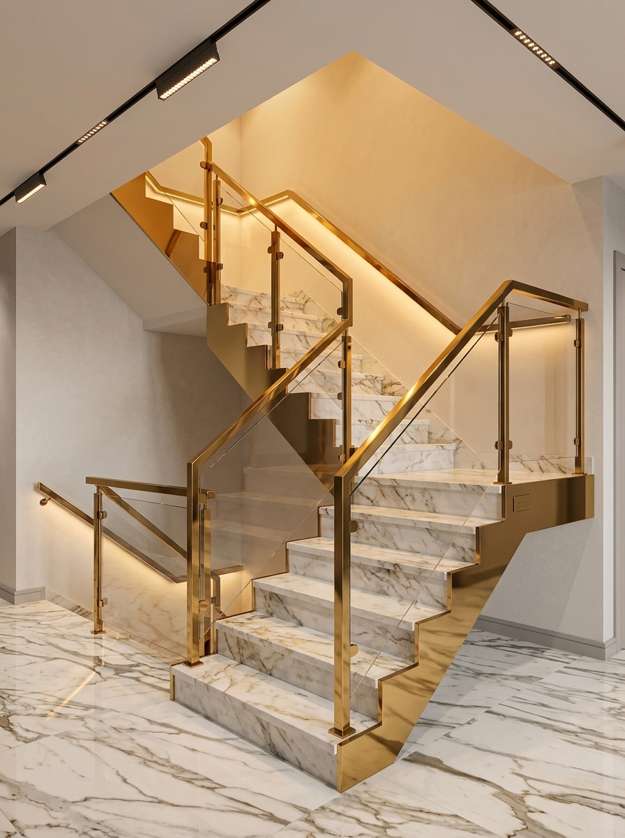 PVD Gold Railing